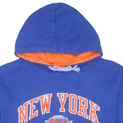 Majestic Mens Blue New York Knicks Pullover Hoodie Size M