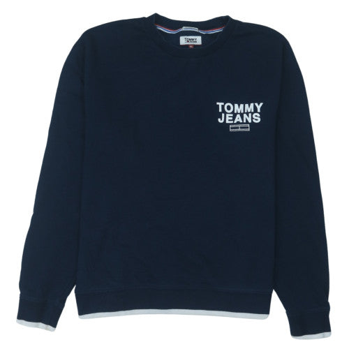 Tommy Jeans Men's Blue XL Crew Neck Pullover Sweatshirt