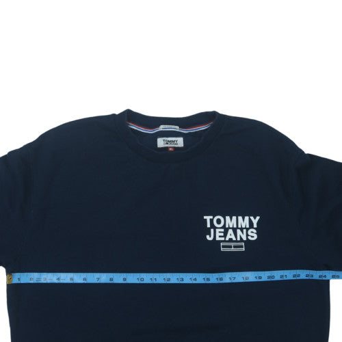 Tommy Jeans Men's Blue XL Crew Neck Pullover Sweatshirt