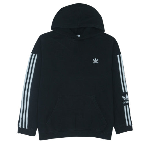 adidas Men's Black Pullover Hoodie L Logo Fleece Sweatshirt