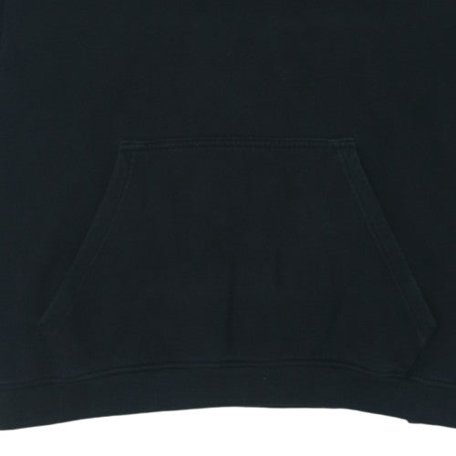 adidas Men's Black Pullover Hoodie L Logo Fleece Sweatshirt