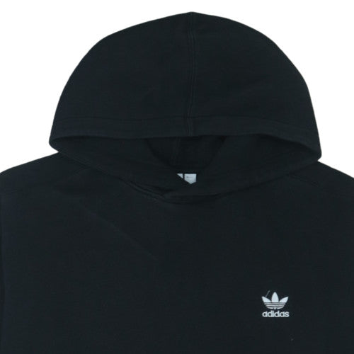 adidas Men's Black Pullover Hoodie L Logo Fleece Sweatshirt