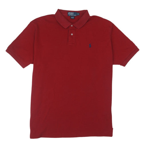 Ralph Lauren Men's Red Cotton Short Sleeve Polo Shirt XL