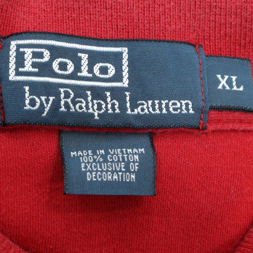 Ralph Lauren Men's Red Cotton Short Sleeve Polo Shirt XL