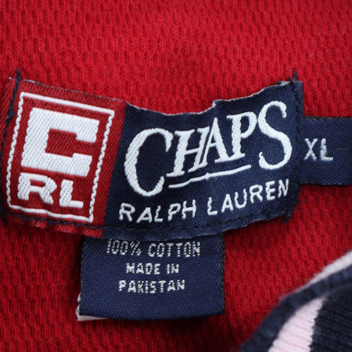 Chaps Ralph Lauren Men's Red Short Sleeve Polo Shirt XL 100% Cotton