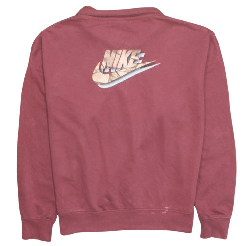 Nike Women’s Pink 1/2 Zip Oversized Pullover Sweatshirt Size S