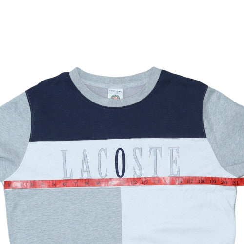 Lacoste Men's Grey Crew Neck Logo Sweatshirt Size M