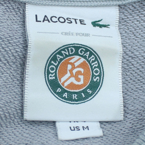 Lacoste Men's Grey Crew Neck Logo Sweatshirt Size M
