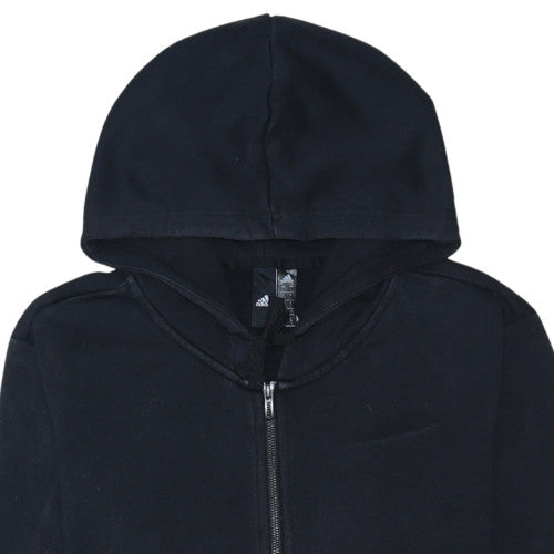 adidas Mens Black Full Zip Hoodie Size L Graphic Sportswear