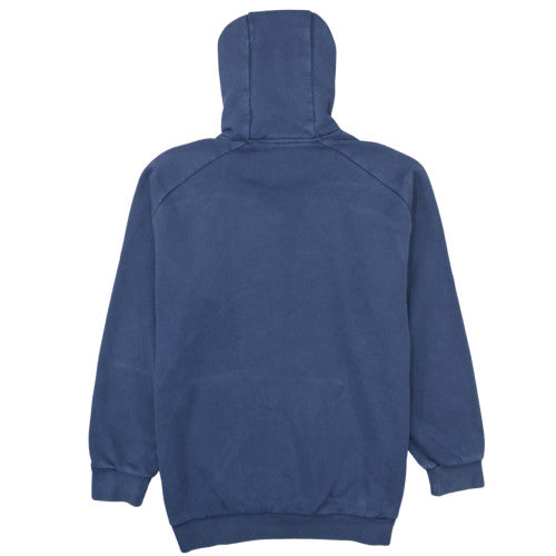 Emporio Armani EA7 Men's Blue Pullover Hoodie Size L Logo Fleece Sweatshirt