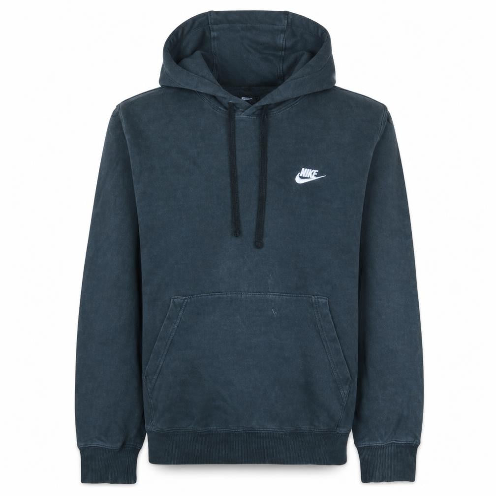 Front view of Nike Men's Black Pullover Hoodie Small Fleece Sports Logo