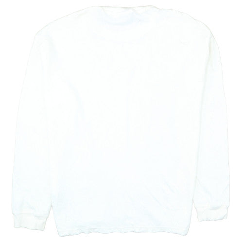 FILA Men’s White Cotton Crew Neck Pullover Sweatshirt Size L