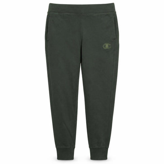 Front view of Champion Men's Green Jogger Trousers, size L, Cotton Blend