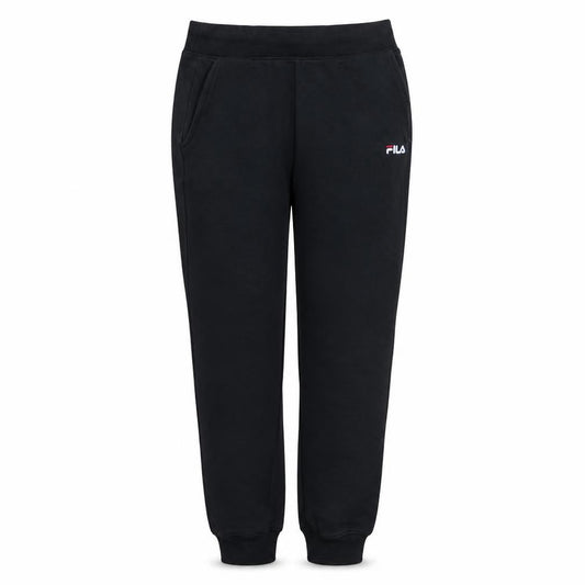 Front view of Fila women’s black jogger sweatpants m regular fit fleece trousers
