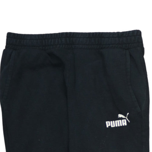 Puma Men’s Black Jogger Trousers M Regular Fit Fleece Elastic Waist