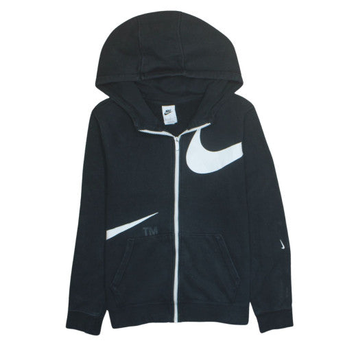 Nike Boys Black XL Full Zip Hoodie with Logo Graphic