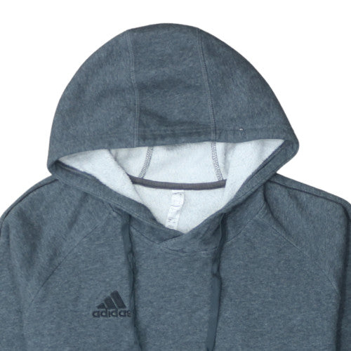 Adidas Men's Grey L Pullover Hoodie Fleece Sportswear