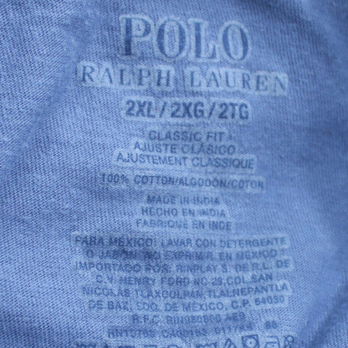 Ralph Lauren Men’s Blue 2XL Classic Fit Cotton Crew Neck T-Shirt