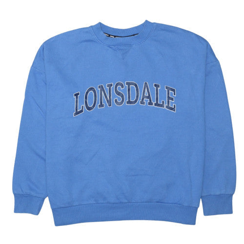 Lonsdale Women Blue Crew Neck Pullover Sweatshirt Size 14