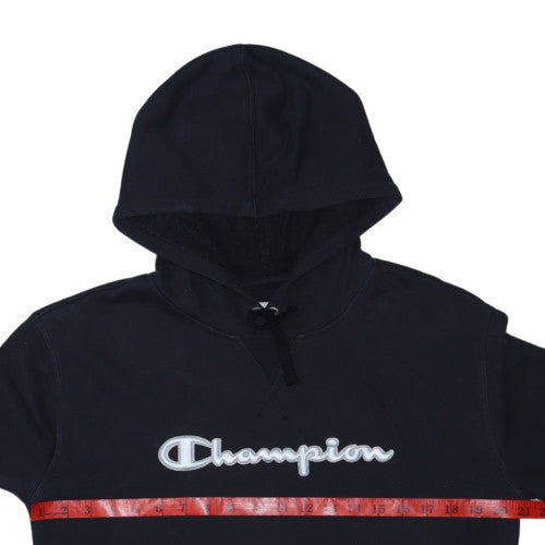 Champion Womens Black Medium Pullover Hoodie with Logo