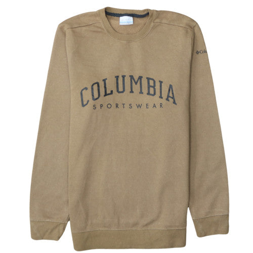 Columbia Mens Brown Crew Neck Pullover Sweatshirt Size S