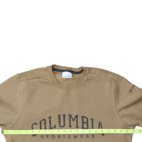 Columbia Mens Brown Crew Neck Pullover Sweatshirt Size S