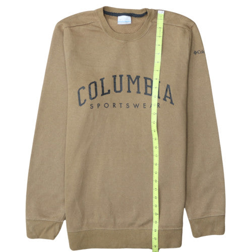 Columbia Mens Brown Crew Neck Pullover Sweatshirt Size S