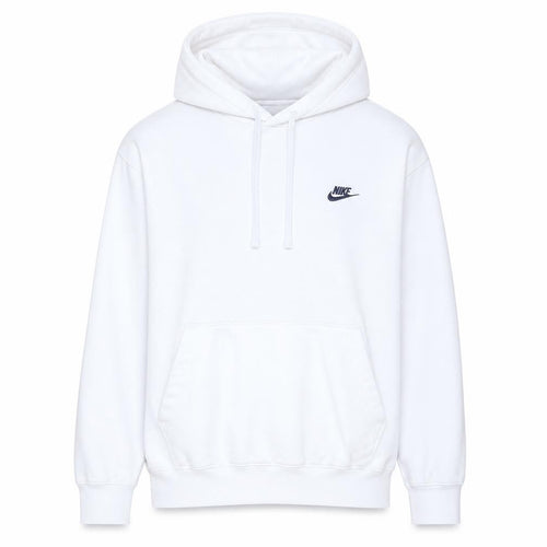 Nike Men's White Pullover Hoodie M Fleece Logo Sportswear
