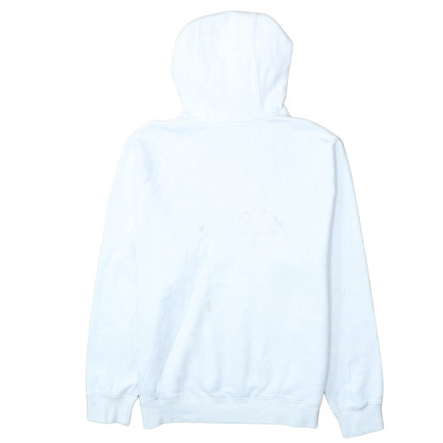 Nike Men's White Pullover Hoodie M Fleece Logo Sportswear