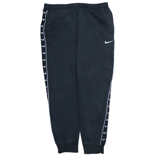 Nike Men's Black Jogger Trousers L Logo Fleece Casual Pants