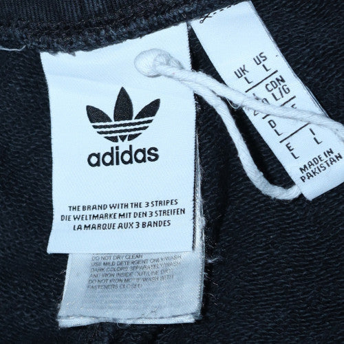 Adidas Womens Black Jogger Trousers L Regular Cotton Blend