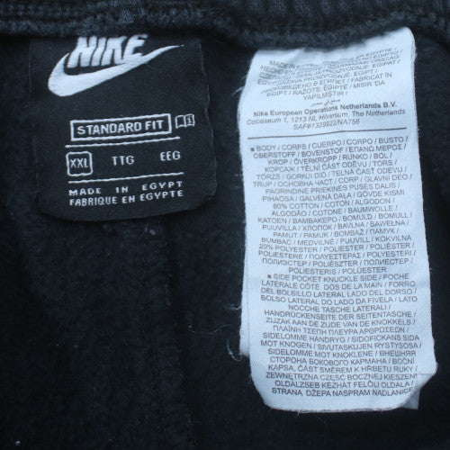 Nike Men's Black 2XL Standard Fit Sweatpants with Logo Trim