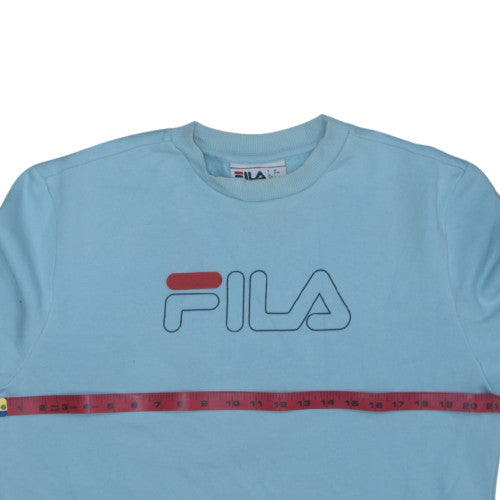 FILA Men’s Blue Pullover Sweatshirt Small Crew Neck Logo Sportswear
