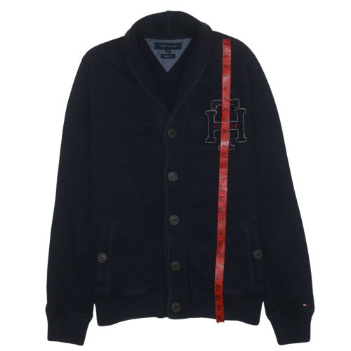 Tommy Hilfiger Men’s Blue Button Cardigan Sweatshirt M Classic Fit