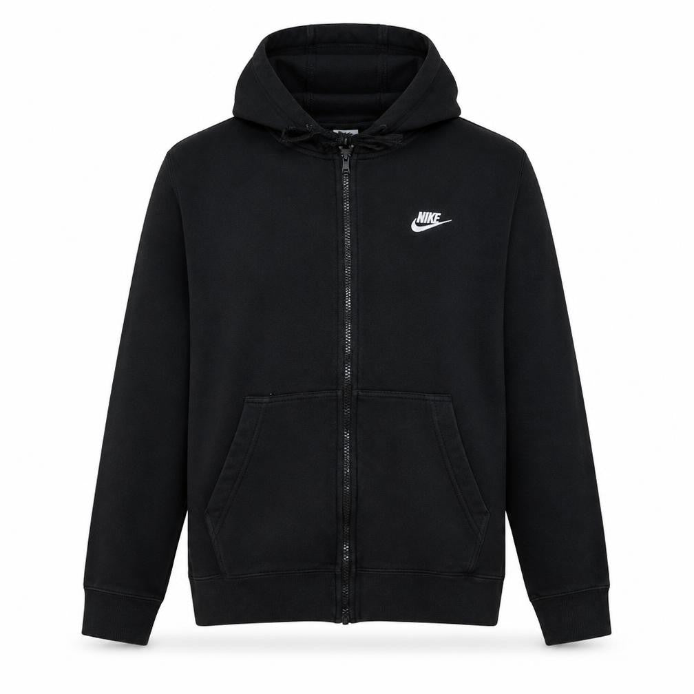 Nike Men's Black Full Zip Hoodie L Sports Fleece Sweatshirt