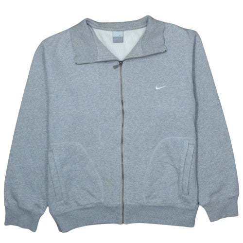 Nike Mens Grey Full Zip Sweatshirt L Classic Fleece