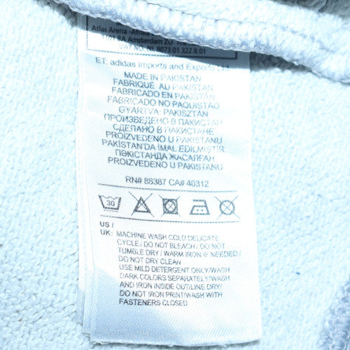 Adidas Womens Grey Pullover Hoodie Small Hooded Logo Sweatshirt