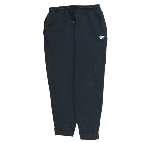 Reebok Womens Black XL Jogger Fleece Sweatpants with Logo