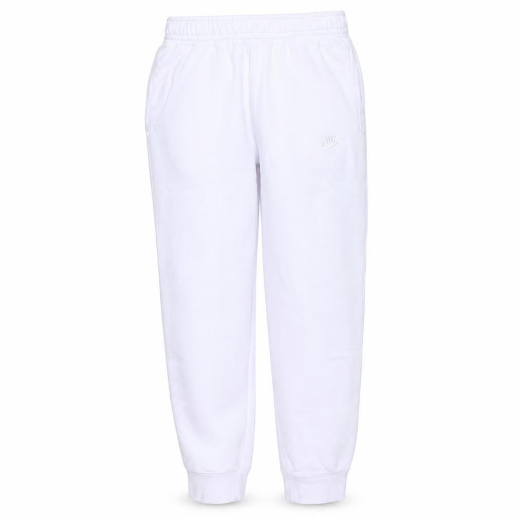 Nike Womens White Fleece Jogger Trousers L Elastic Waist