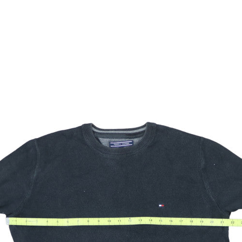 Tommy Hilfiger Men's Blue Cotton Crew Neck Jumper Size L