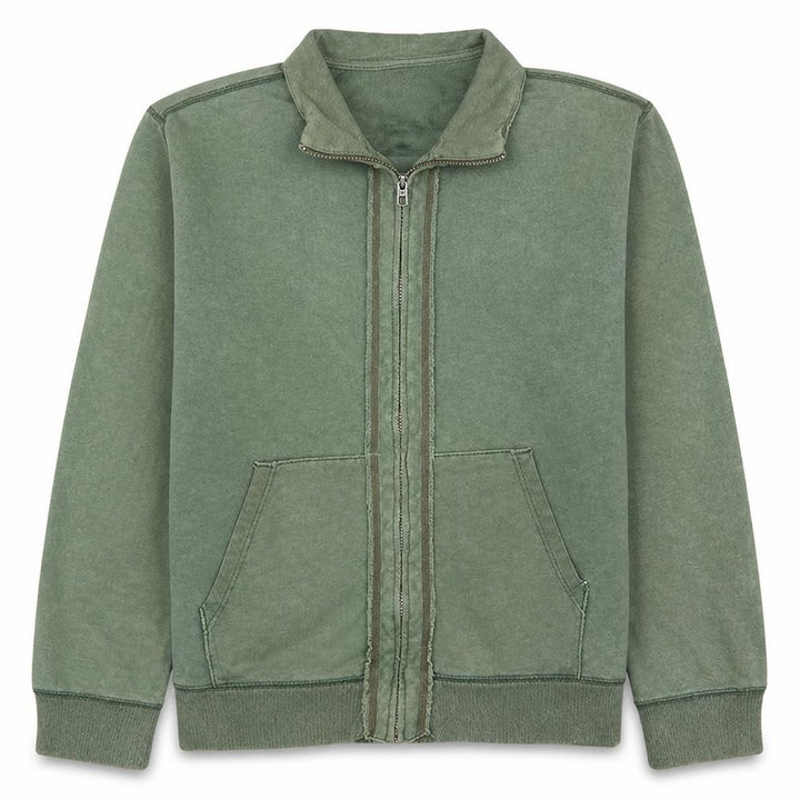 Gap Men's Green Full Zip Cotton Fleece Sweatshirt L Regular