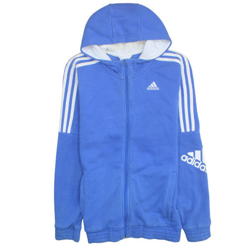 Adidas Men's Blue Full Zip Hoodie Small Fleece Sportswear