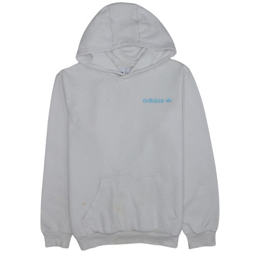 Adidas Men's White Pullover Hoodie M Logo Fleece Sportswear