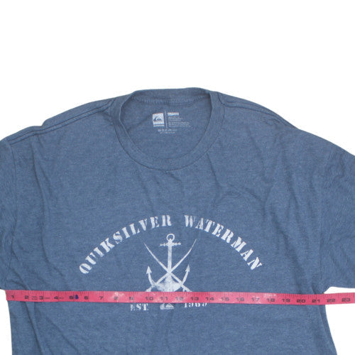 Quiksilver Men's Blue Nautical Graphic T-Shirt XL Short Sleeve