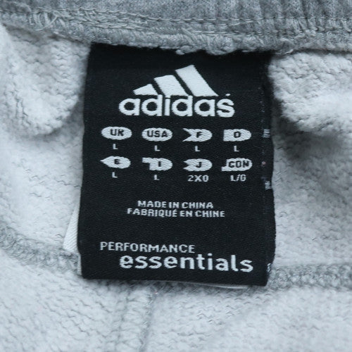 Adidas Men's Grey Performance Essentials Sweatpants L