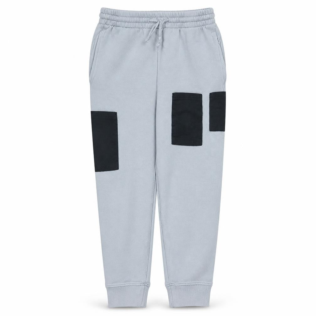 Front view of adidas Men's Grey Cotton Jogger Cargo Trousers M