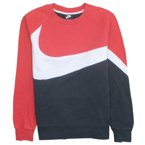 Nike Men's Red Black White Pullover Crew Neck Sweatshirt Size L