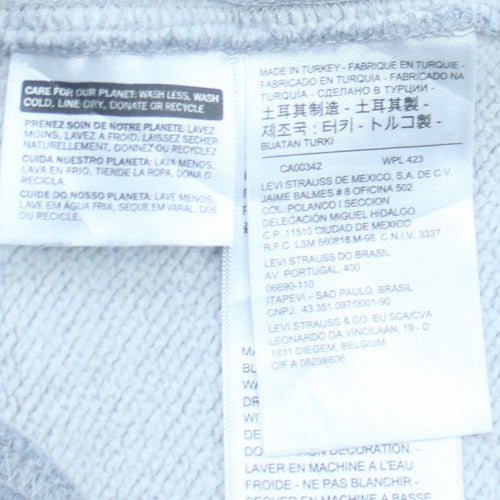 Levi's Mens Grey Pullover Hoodie XS Classic Logo Cotton Blend