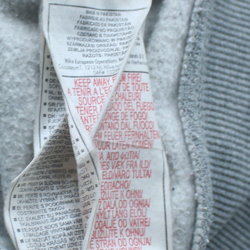 Nike Men's Grey Full Zip Hoodie M Classic Fleece Casual Sweatshirt
