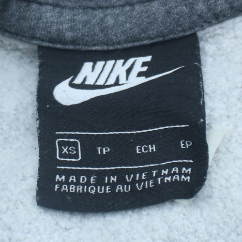 Nike Men's Grey Pullover Hoodie XS Regular Fit Sports Style